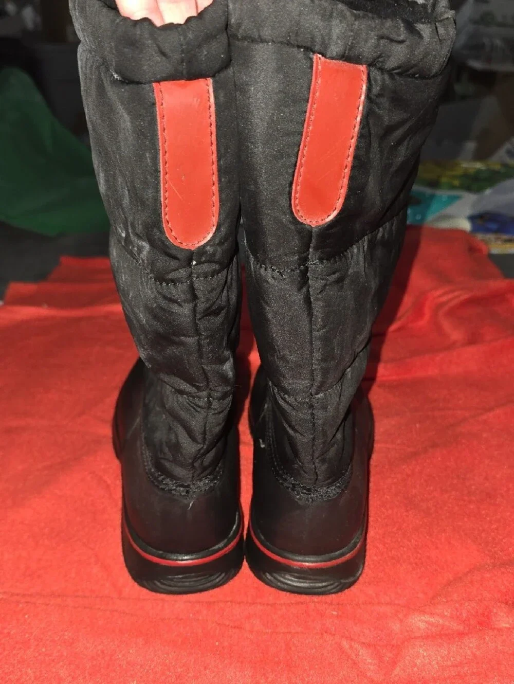 Women’s Black Winter Snow Boots - Quilted Shaft